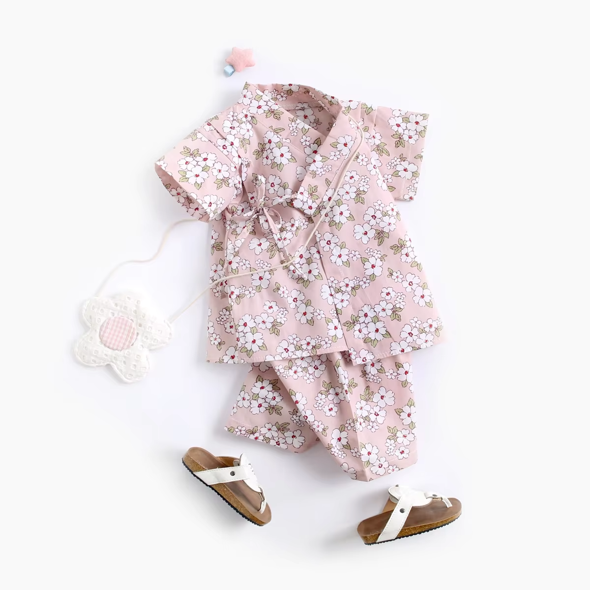 Sanlutoz Cotton Baby Clothing Sets 2pcs Short Sleeve Summer Baby Clothes Cute Newborn Baby Pajamas Flowers Cartoon